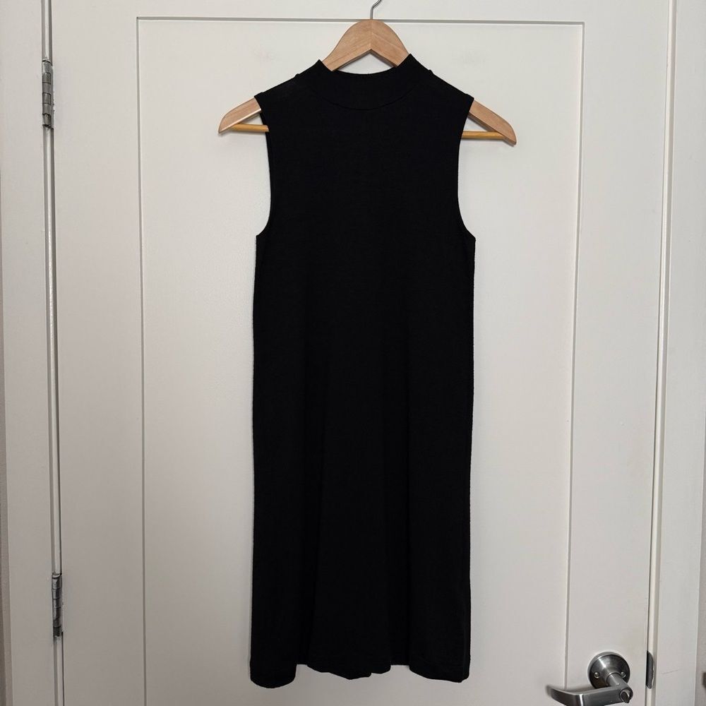 Rag & Bone/JEAN Midi Dress Womens Sz XS Black Sleeveless Mock Neck Casual Office